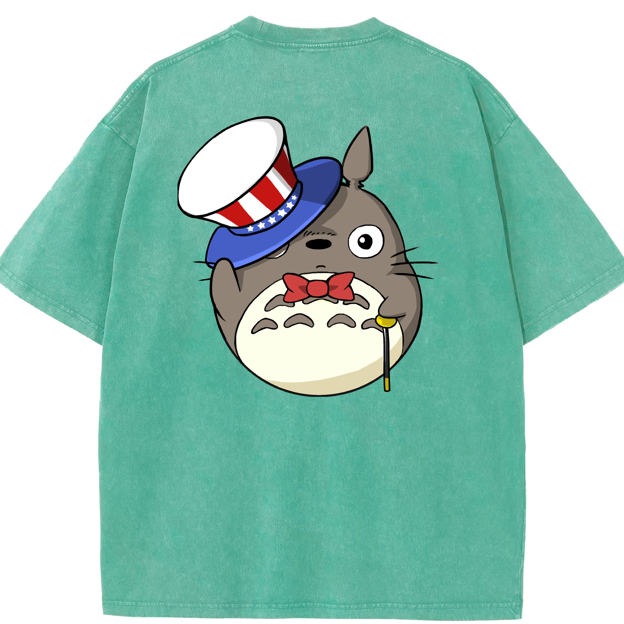 （画像用） となりのトトロ 草壁メイ 草壁サツキ My Neighbor Totoro Satsuki Kusakabe Mei Kusakabe 綿100% ヴィンテージ風 半袖Tシャツ（背面プリント）